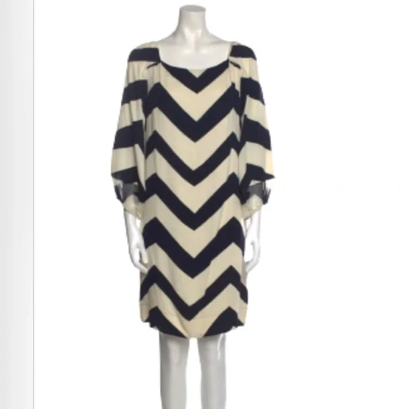 Avant-Garde Diane von Furstenburg silk Op-Art Psychedelic mini dress - Picture 1 of 9